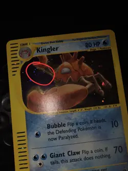 Pokemon TCG Kingler 015/165 Expedition Base Set Holo Swirl mark - Image 2