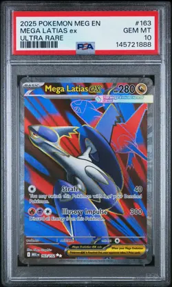2025 POKEMON MEG EN-MEGA EVOLUTION ULTRA RARE #163 MEGA LATIAS EX PSA 10 - Image 1