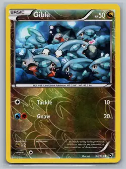 Gible Legendary Treasures #94/113 Common,Reverse Holo Pokemon Card - Image 1