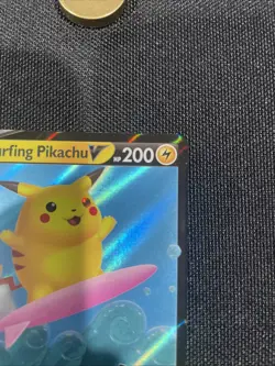 Pokemon Celebrations Surfing Pikachu v #008/025 Holo NM 200hp - Image 3