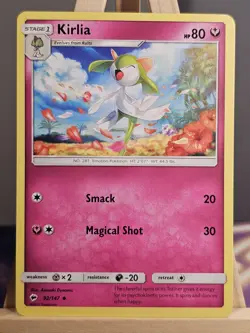 Pokemon TCG Kirlia Burning Shadows 92/147 Regular Uncommon - Image 1