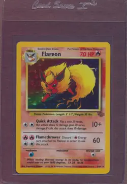 1999 Pokemon Jungle Flareon #3/64 Holo NM-MT DEAD CENTERED - Image 1