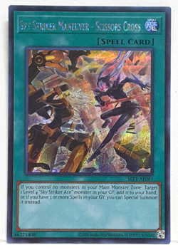 Yugioh Asia English Sky Striker Maneuver - Scissors Cross SLF1-AE061 Secret Rare - Image 1