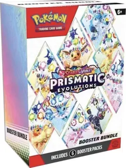 NEW Pokemon TCG Prismatic Evolutions Booster Bundle (6 Card Packs) - Free Ship - Image 1