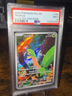 PSA 9 Mint Tropius Illustration Rare Paldea Evolved 2023 Pokemon 195/193 - Image 1