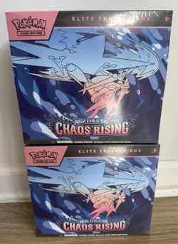 Pokemon TCG Mega Evolution Chaos Rising ETB Lot of 2 New Factory Sealed - Image 1