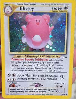 Pokemon Blissey 02/64 Neo Revelation Holo Rare Unlimited English 2000 120HP - Image 1