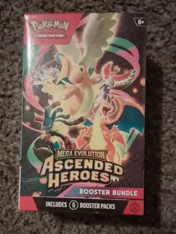 Pokemon TCG Mega Evolution — Ascended Heroes Booster Bundle 6 Packs Box SEALED - Image 1