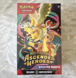 Pokemon TCG Mega Evolution Ascended Heroes Booster Bundle Box 6 Packs - Image 1