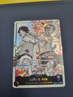 ST30-001 Luffy & Ace leader Alt Art (Parallel) One Piece Card Game ENGLISH Deck - Image 1