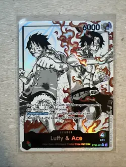 ST30-001 Luffy & Ace leader Alt Art (Parallel) One Piece Card Game ENGLISH Deck - Image 1