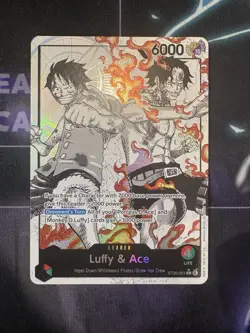 ST30-001 Luffy & Ace leader Alt Art (Parallel) One Piece Card Game ENGLISH Deck - Image 1