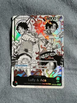 ST30-001 Luffy & Ace leader Alt Art (Parallel) One Piece Card Game ENGLISH Deck - Image 1