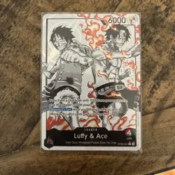 ST30-001 Luffy & Ace leader Alt Art (Parallel) One Piece Card Game ENGLISH Deck - Image 1