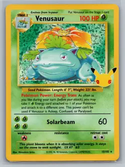 Venusaur Celebrations: Classic Collection #15/102 Holo Pokemon Card - Image 1