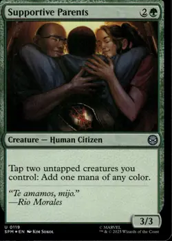 Supportive Parents - Foil Uncommon 0119 - Marvel's Spider-Man - MTG - Image 1
