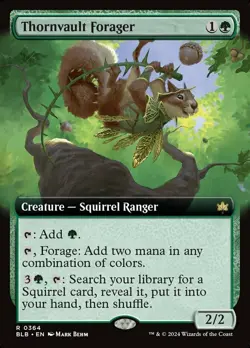 Thornvault Forager - Extended Art NM, English MTG Bloomburrow: Main Set - Image 1