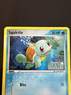 Squirtle 63/100 Crystal Guardians Stamped Common Reverse Holo Pokemon - Image 4