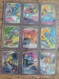 Pokemon (9) Full Set First Partner illustrator Collection Set *MINT* PACK FRESH - Image 1