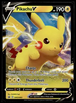 Pikachu V SWSH061 Holo Promo Sword & Shield Promo Pokemon Holo NM - Image 1