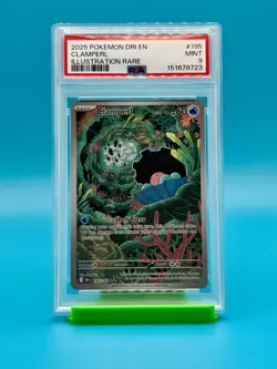 PSA 9 - 2025 Pokemon Destined Rivals Clamperl IR #195 - Image 1