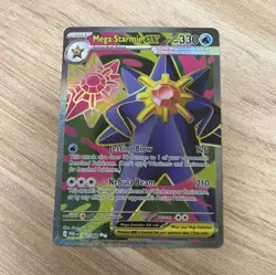 Pokemon Mega Starmie EX 102/088 POR Full Art Holo Stage 1 Eng 330 HP - Image 1