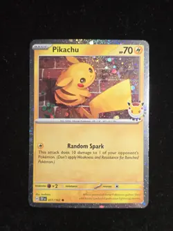 Pikachu 051 /162 Stamped 2026 Pokemon Day 30th Anniversary Promo Cosmos Holo #A - Image 1