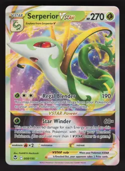 Serperior VSTAR 008/195 Pokemon TCG SWSH12: Silver Tempest NM - Image 1