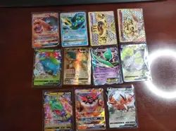 Pokemon 11 Card Lot, All Heavily Played With Damage, Many Rare Ones For Binders - Image 1
