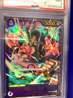 Roronoa Zoro OP01-025 Flagship Battle 2024 Promo One Piece KO EVENT PRIZE PSA 9 - Image 3