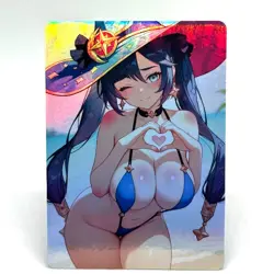 Genshin Impact Mona Goddess Anime Waifu ACG Foil Card - Image 1
