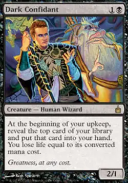 MTG Dark Confidant, Damaged, English Ravnica: City of Guilds - Image 1
