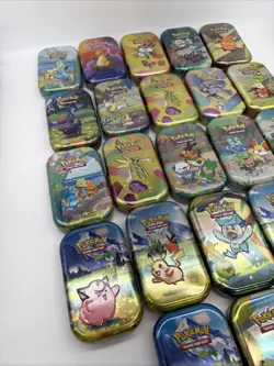 Misc Pokemon 23 EMPTY Mini Tins Lot (Empty! No Cards !) - Image 3