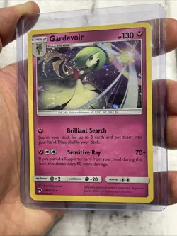 Pokemon Gardevoir 141/214 Cosmos Holo SM Lost Thunder Pokemon NM DOUBLE SWIRL - Image 1