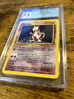 CGC 7.5 Near Mint+ Mewtwo Base Set (1999) 10/102 Holo Pokemon TCG Rare Graded - Image 2