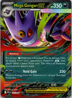 Mega Gengar ex 056/094 Double Rare Phantasmal Flames Pokemon Near Mint - Image 1