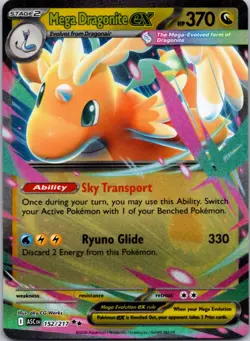 Mega Dragonite ex 152/217 Double Rare Ascended Heroes Pokemon Near Mint - Image 1