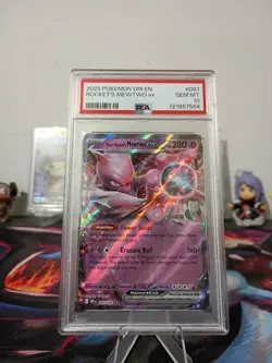 2025 ROCKET'S MEWTWO EX #081 POKEMON DESTINED RIVALS PSA 10 GEM MINT 💎 - Image 1
