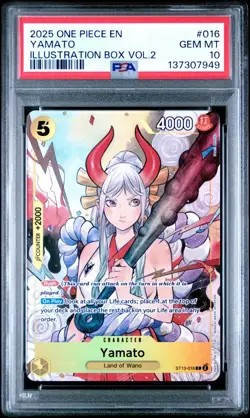 🔥​2025 One Piece EN Yamato Illustration Box Vol.2 #016 PSA 10 GEM MINT - Image 1