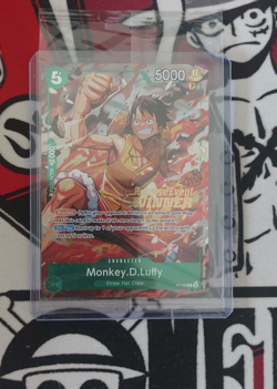 One Piece TCG Monkey.D.Luffy P-135 Winner Stamp OP16 Pre-Release Event Promo - Image 1