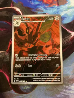 Pokemon TCG Scizor 205/197 SV03 Obsidian Flames Illustration Rare Holo - Image 1