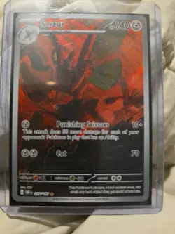 Pokemon Scizor 205/197 SV03 Obsidian Flames Holo Illustration Rare 140 HP Cut - Image 1