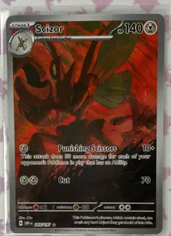 Pokemon TCG Scizor Illustration Rare Full Art Holo 205/197 Obsidian Flames 140 … - Image 1