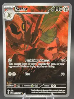 Scizor Pokemon TCG Sv03: Obsidian Flames Holo Illustration Rare Card 205/197 NM - Image 1
