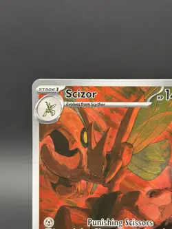 Scizor Pokemon TCG Sv03: Obsidian Flames Holo Illustration Rare Card 205/197 NM - Image 2