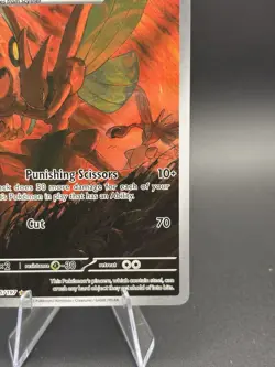 Scizor Pokemon TCG Sv03: Obsidian Flames Holo Illustration Rare Card 205/197 NM - Image 4