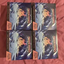 Pokemon TCG X4 Mega Evolution: Chaos Rising Elite Trainer Box NEW - Image 1