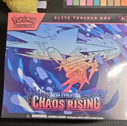 Pokemon TCG Mega Evolution—Chaos Rising Elite Trainer Box, 9 Booster Packs, NM - Image 1