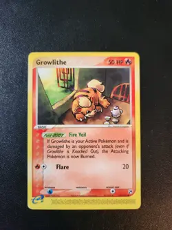 Growlithe 65/100 Ex Sandstorm Vintage Common E reader Pokemon Card LP - Image 1