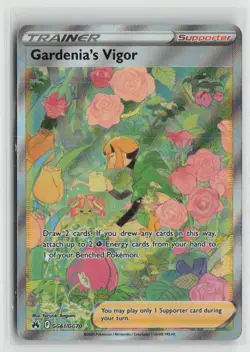 Gardenia's Vigor GG61/GG70 Ultra Rare Crown Zenith Galarian Gallery Pokemon NM - Image 1